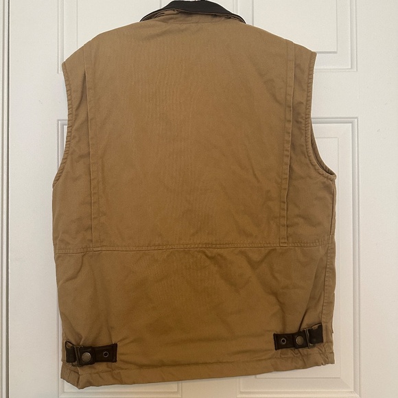 Vintage Quilted Canvas & Leather Utility Vest - J Peterman Company - Picture 4 of 9
